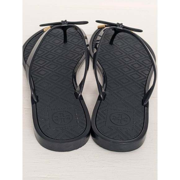 Tory Burch Black Bow Sandals - Picture 4 of 8